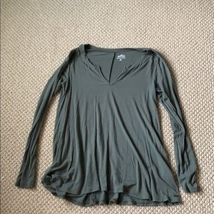Dark green soft blouse